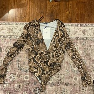 NWT Zara snakeskin bodysuit